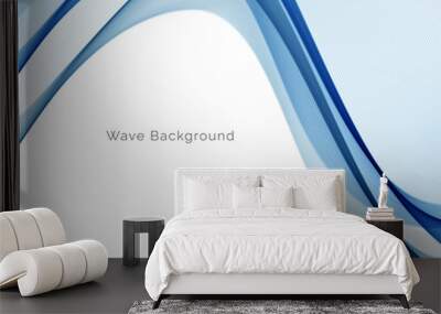 Blue wave concept background illustration Wall mural