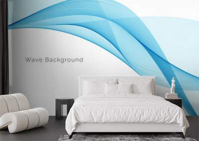 Blue wave concept background illustration Wall mural