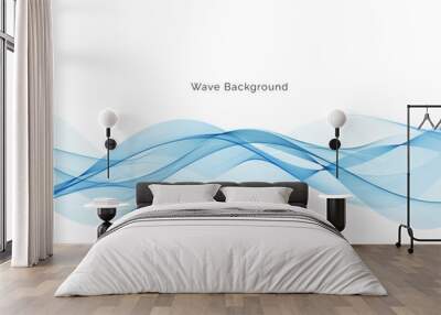 Blue wave modern stylish background Wall mural