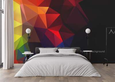 Modern colorful geometric polygon background Wall mural