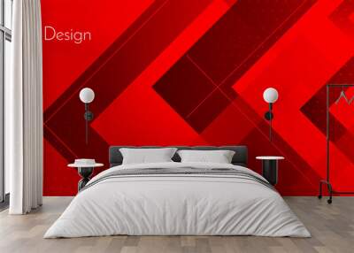 Modern stylish dark red abstract geometric elegant banner pattern background Wall mural