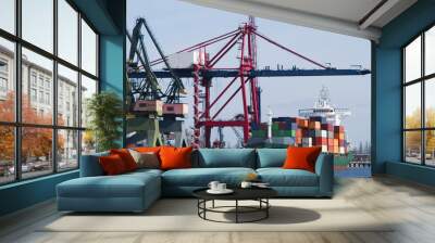 Container Cargo Ship Wall mural