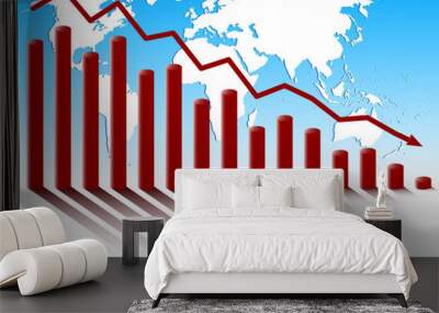 World global economic crisis. Wall mural