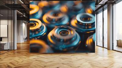 A close up of many small metal spheres Wall mural