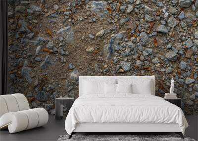 natural background with stones and earth and space for text Wall mural