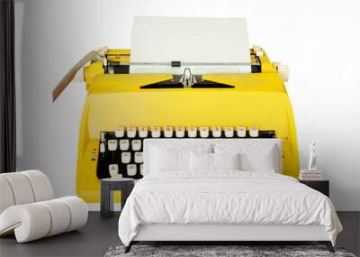 Vintage typewriter isolated Wall mural