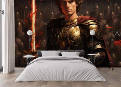 Alexander with a Flaming Sword Wall mural