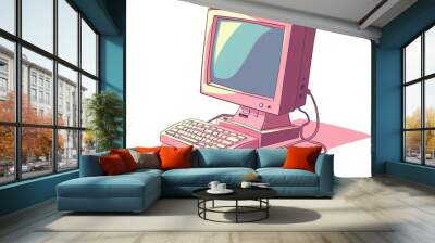 cartoon style computer icon Wall mural