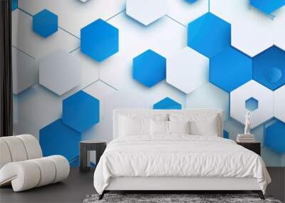 hexagon pattern illustration Wall mural