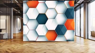 hexagon pattern illustration Wall mural