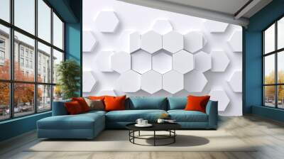 hexagon pattern illustration Wall mural