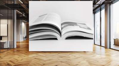 Magazine in white background Wall mural