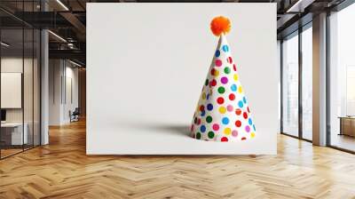 party hat in white background Wall mural