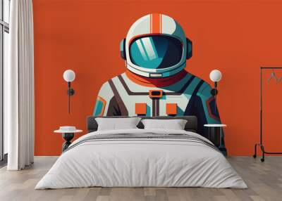 Adjustable Comfort The incorporation of adjustable ss and zippers in the space suits design ensures a comfortable and secure fit for astronauts Wall mural