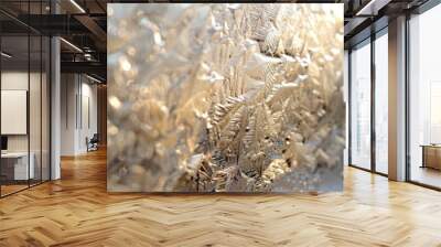 As the light filters through the glass it bounces off the textured surface revealing a glimmer of frosty icy shimmer Wall mural