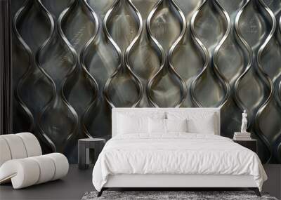 Diamondshaped wire mesh with a repeating pattern adding a touch of sophistication and visual interest to any surface Wall mural