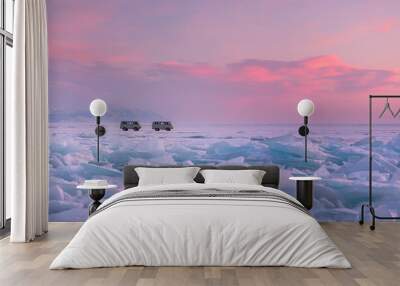 Travel on ice Wall mural