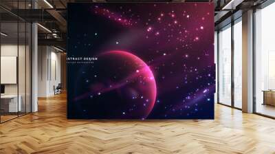 Deep space Galaxy, abstract background for your graphic design.Vector illustration Wall mural