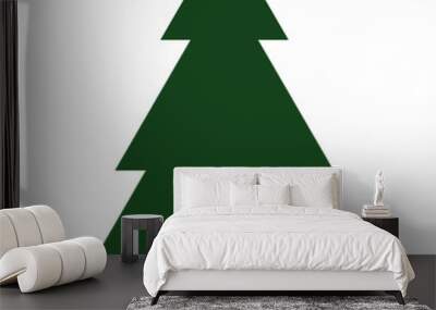 green Christmas tree Christmas tree made of paper Wall mural