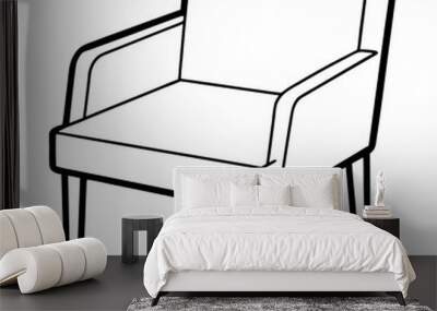 armchair line art vector illustration Wall mural