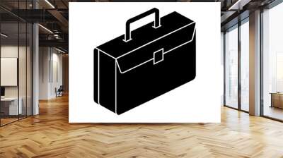 briefcase axonometries silhouette vector illustration Wall mural