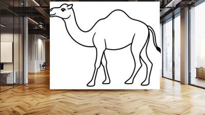 camel outline vector illustration Wall mural