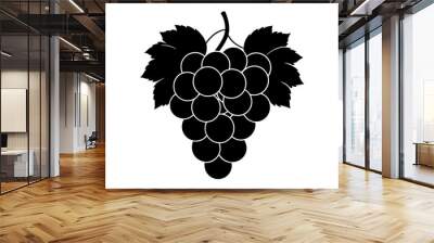 grapes vector illustration silhouette Wall mural