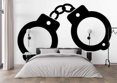 handcuffed icon vector illustration Wall mural