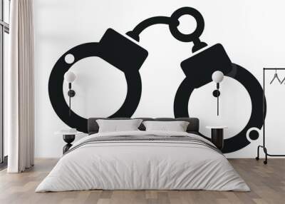 handcuffed icon vector illustration Wall mural