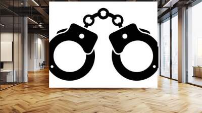 handcuffed icon vector illustration Wall mural