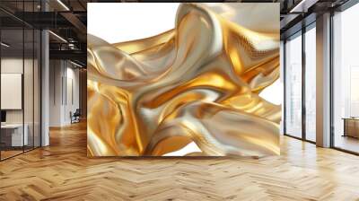 Abstract Gold Fabric Drape Wall mural