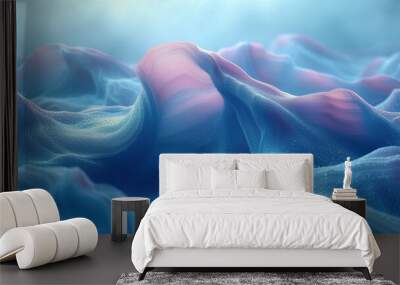 Smooth abstract waves that create an elegant and calm backgr Wall mural