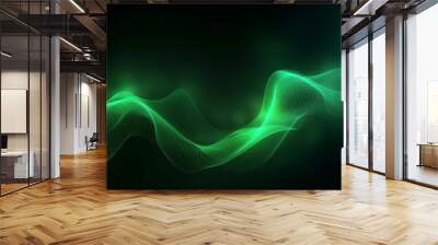 Abstract green smooth background Wall mural