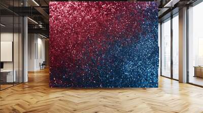 Abstract patriotic red white and blue glitter sparkle background for voting, memorial, labor day and election Wall mural