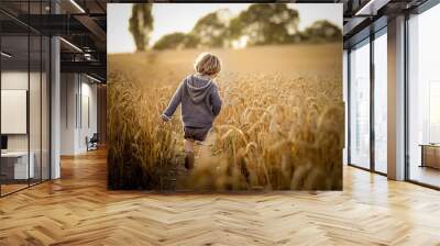 Walking In Fields Of Gold Wall mural