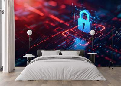 Cyber security and data protection of private information Wall mural