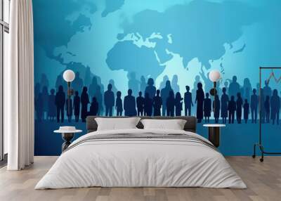 World population day, Generative ai Wall mural