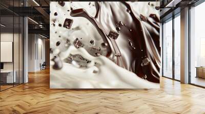 Splash of Milk and Chocolate Wall mural