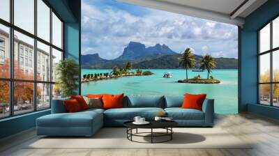 Tahiti island nature landscape, French Polynesia Wall mural