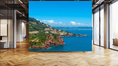 Coastal landscape close to Théoule-sur-Mer Wall mural