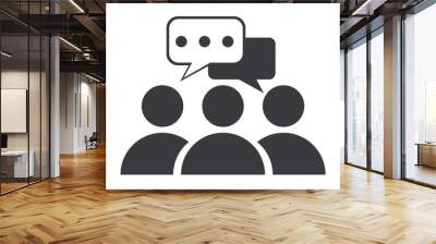 Discussion group in a chat room on white background for website, application, printing, document, poster design, etc. vector EPS10 Wall mural