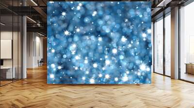 Light blue glitter sparkly background  Wall mural