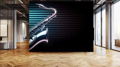 Musical background, capturing the essence of rhythm, harmony, and sound.. Wall mural