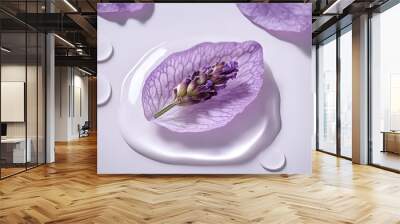 Purple Bakuchiol flower illustrating a soothing retinol alternative for skin. Wall mural