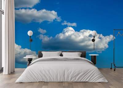 Clouds against the blue sky, Cumulus, Stratocumulus Wall mural