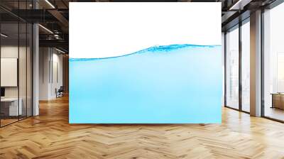 Water splash with bubbles of air, isolated on the white background. Wall mural