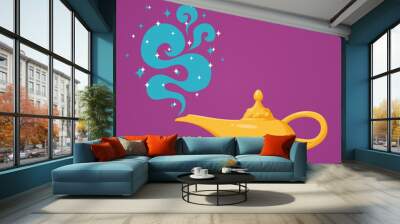 Magic Aladdin lamp vector illustration Wall mural