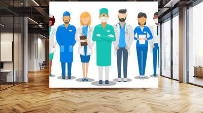 Medical team. Hospital staff vector illustration Wall mural