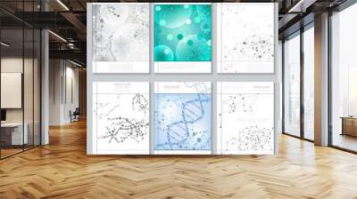 molecular structure brochure or report templates for business Wall mural