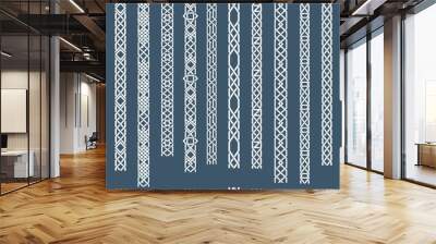 seamless islamic ornamental borders. seamless pattern border, arabic border ornament, frame border.  Wall mural